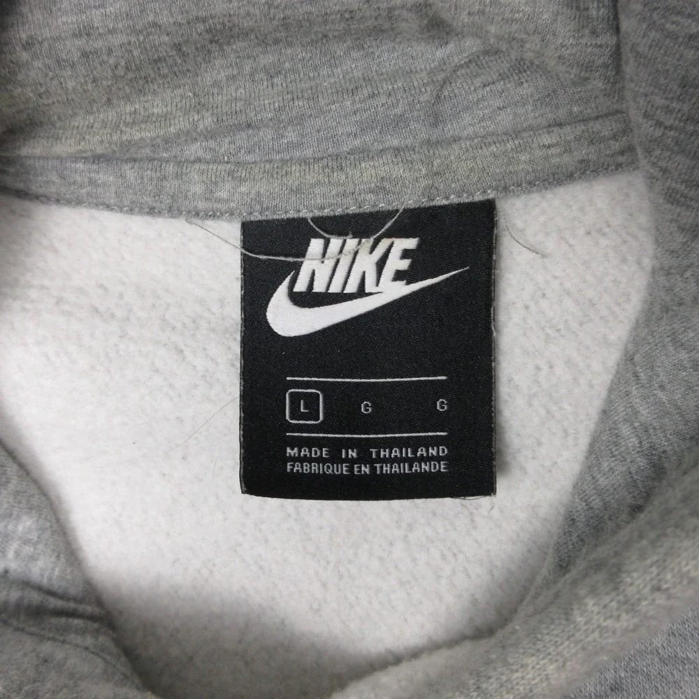 Nike Sweater Mens Large Gray Sportswear Club Fleece Pullover Hoodie Sweatshirt